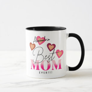 Best Mom Ever, Photo Template Lovely Hearts Coffee Mug