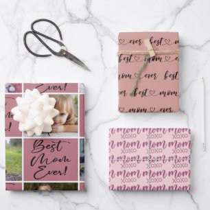 Best Mom Ever Photo Wrapping Paper Sheet
