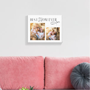 Best Mom Ever Photos Heart Mothers Day Gifts Canvas Print