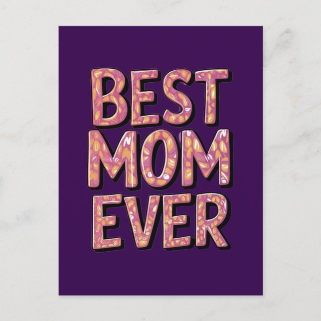 Best mom ever  postcard (Front)