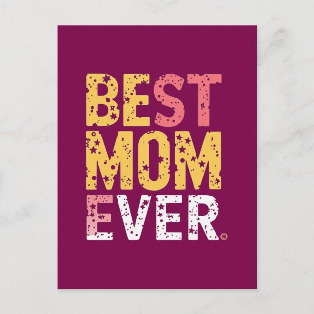 Best mom ever postcard (Front)