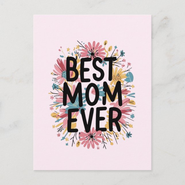 Best mom ever  postcard (Front)
