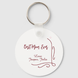 Best mom ever red love Spanish border stylish Key Ring