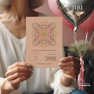 Best Mom Ever Seamless Doodles Brunch Invitation