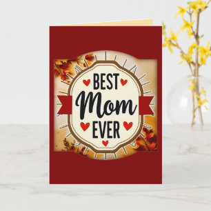 Best Mom Ever Vintage Badge – Mother’s Day Gift Card