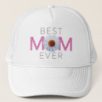 Best Mom Ever With Daisy Image Print (Pink V2)