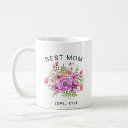 best mom floral bouquet mother's day coffee coffee mug