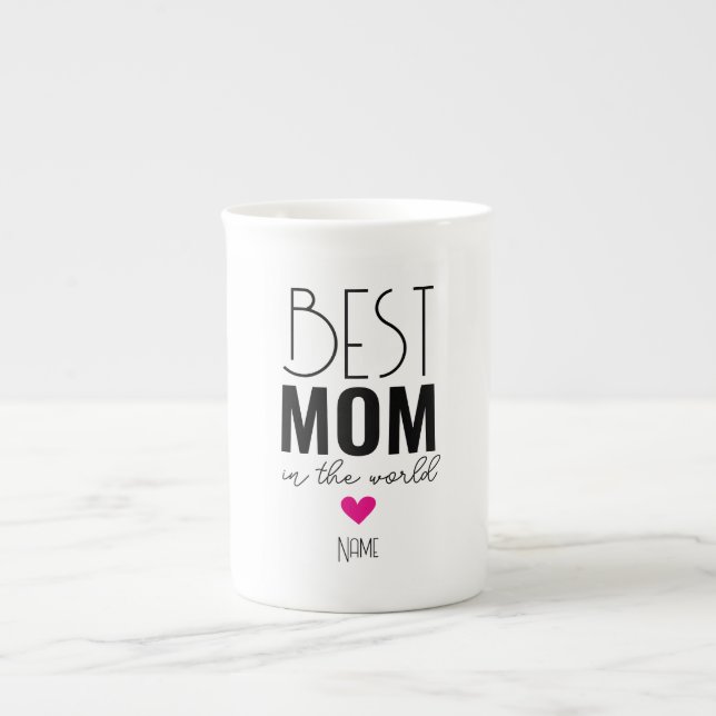 Best mom in the world bone china mug (Front)