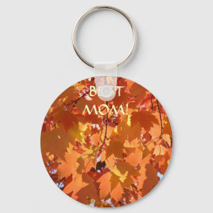 BEST MOM! KEYCHAIN Gifts Autumn Leaves key chains