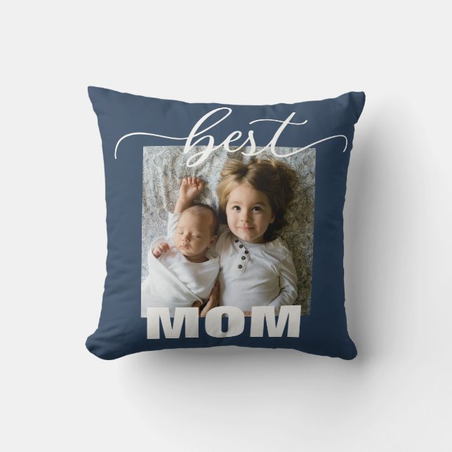 Best MOM Kids Photo Mother's Day  Cushion (Front)