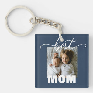 Best MOM Kids Photo Mother's Day Key Ring