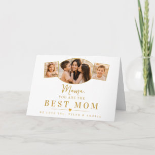 Best Mom Mama Mother’s Day Kids Photo Holiday Card