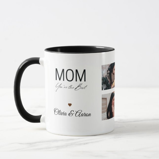 Best Mom Photo Collage Mug (Left)