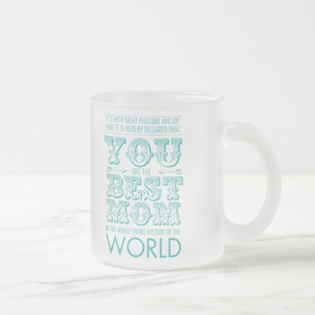 Best mom prize frosted glass coffee mug (Right)