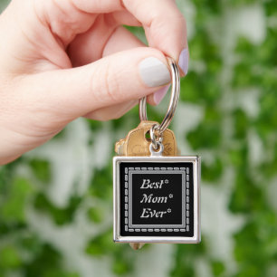 Best Mom Silver Frame Key Ring