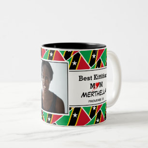BEST MOM ST KITTS Photo Two-Tone Coffee Mug