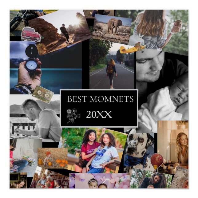 Best Moments  New Year Photo Collage  Poster (Front)