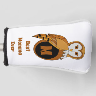 Best Momma Ever Barn Owl Monogram Golf Head Cove Cover