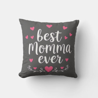 best momma ever grey cushion