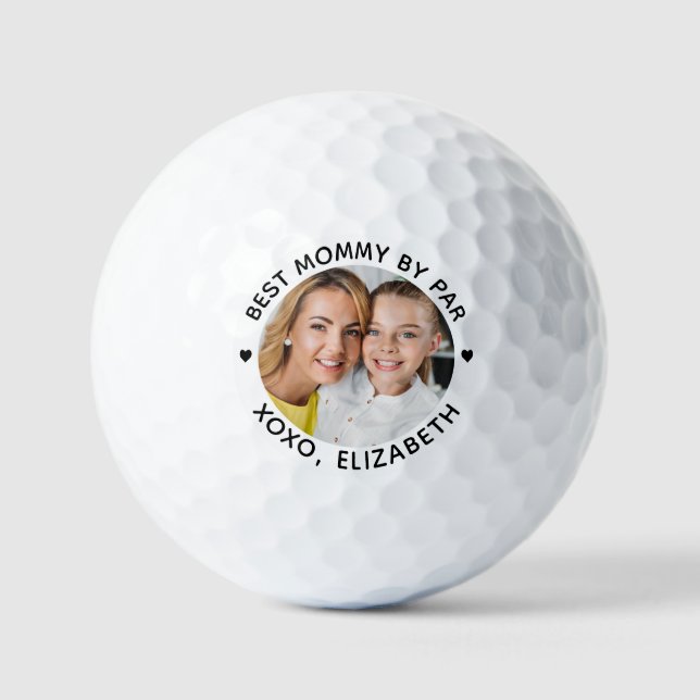 Best MOMMY By Par Personalised Photo Golf Balls (Front)