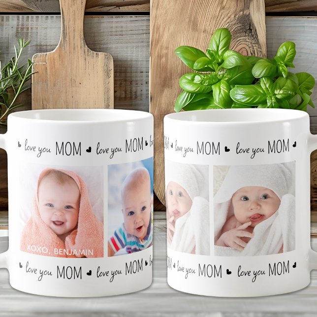 Best MOMMY Ever Custom 2 Photo Cute Mother's Day Coffee Mug (Creator Uploaded)