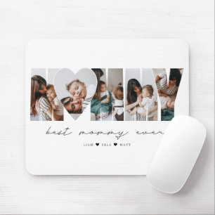 Best Mommy Ever Modern Photo Collage Mother's Day Mouse Mat