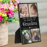 Best Moms Get Promoted To Grandma 4 Photo Collage Plaque<br><div class="desc">Photo collage plaque with 'Only The Best Moms Get Promoted To Grandma ' typography  . Makes a perfect gift for your favourite grandmother for mother's day , grandparent's day , birthday. Personalise with we love you message and grandchildren names.</div>