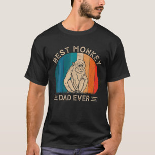 Best Monkey Dad Ever Retro Monkey Graphic Father's T-Shirt