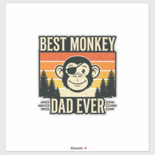 Best Monkey Dad Ever Vintage Monkey Father Shirt_1