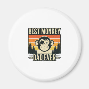 Best Monkey Dad Ever Vintage Monkey Father Shirt_1 Magnet