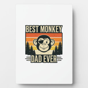 Best Monkey Dad Ever Vintage Monkey Father Shirt_1 Plaque