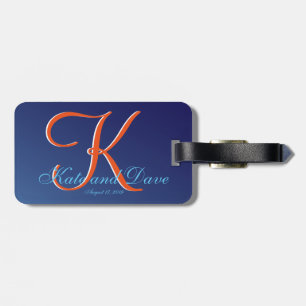 Best Monogram Sapphire Blue Cool Luggage Tag