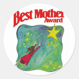 Best Mother Award Gifts Classic Round Sticker