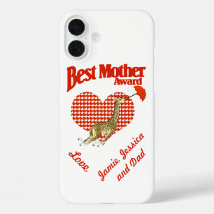Best Mother Award Keepsake Giraffe Lover iPhone 16 Plus Case