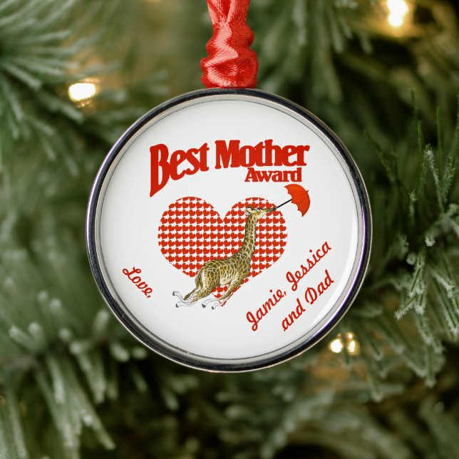 Best Mother Award Keepsake Metal Tree Decoration (Tree)