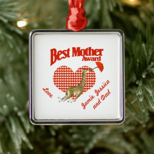 Best Mother Award Keepsake Metal Tree Decoration