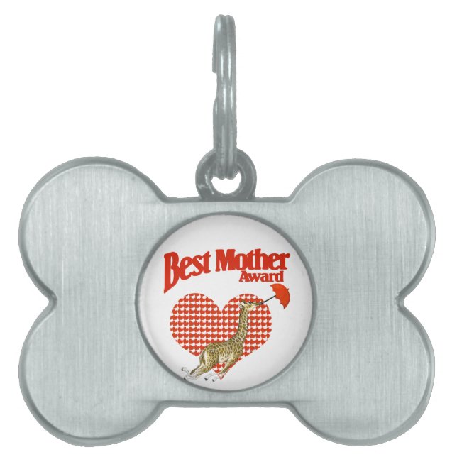 Best Mother Award Keepsake Pet Tag (Front)