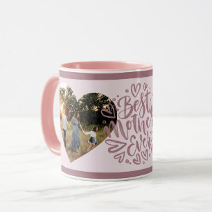 Best Mother Eva Happy Mother's Day Two Heart Photo Mug