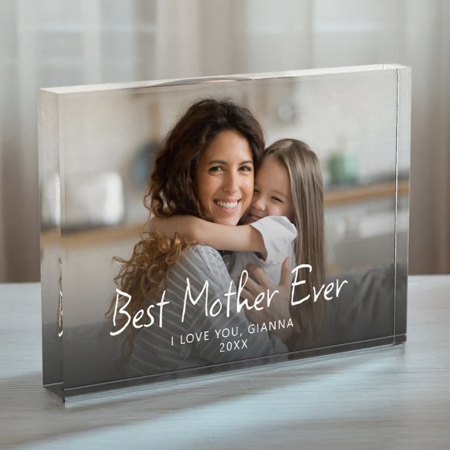 Best Mother Ever Cute Modern Photo Block (Best Mother Ever Cute Modern Photo Block)