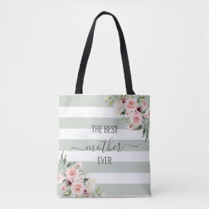 Best mother ever floral tote in pastel colours