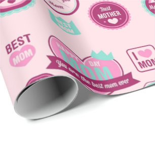 Best Mother Ever Pattern Wrapping Paper
