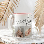 Best Mother Ever Script Mothers Day Photo Collage Two-Tone Coffee Mug<br><div class="desc">Send a beautiful personalised Mother's Day gift to your mum that she'll cherish—a special personalised Mother's Day family photo collage to display your special family photos and memories. Our design features a simple 7-photo collage grid design with "Best Mother Ever" in a beautiful handwritten black script style & serif text...</div>