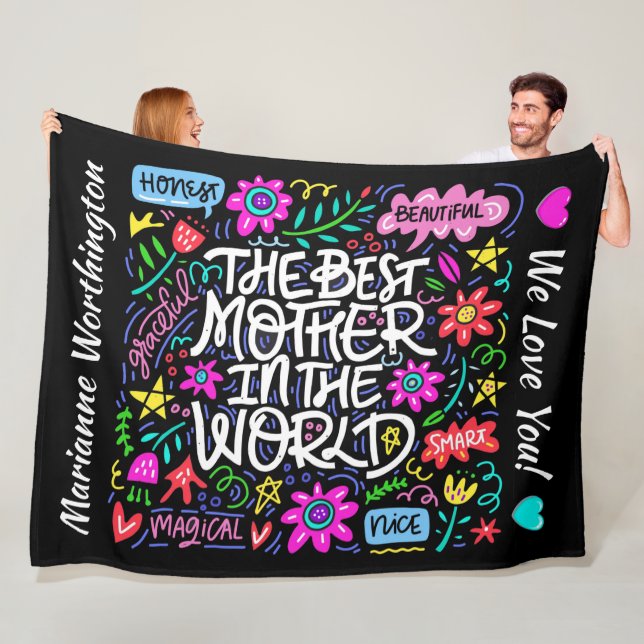 BEST MOTHER Fleece Blanket (In Situ)
