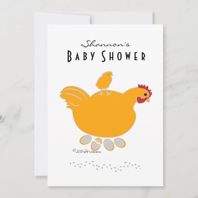 Best Mother hen with chick baby shower Invitation (Front)