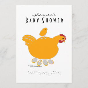 Best Mother hen with chick baby shower Invitation