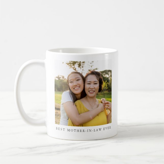Best Mother-in-law Photo Personalised  Coffee Mug (Left)