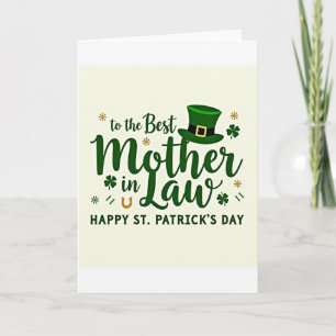 Best Mother In Law St Patricks Card
