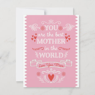 Best Mother in the World Holiday Card