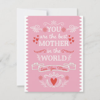 Best Mother in the World Holiday Card