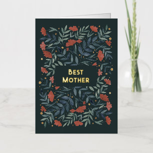 Best Mother Magical vintage Garden Mother's Day Foil Holiday Card